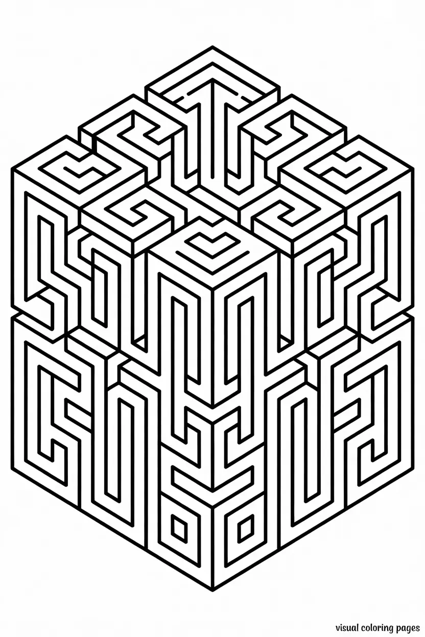 complex octagon geometric maze