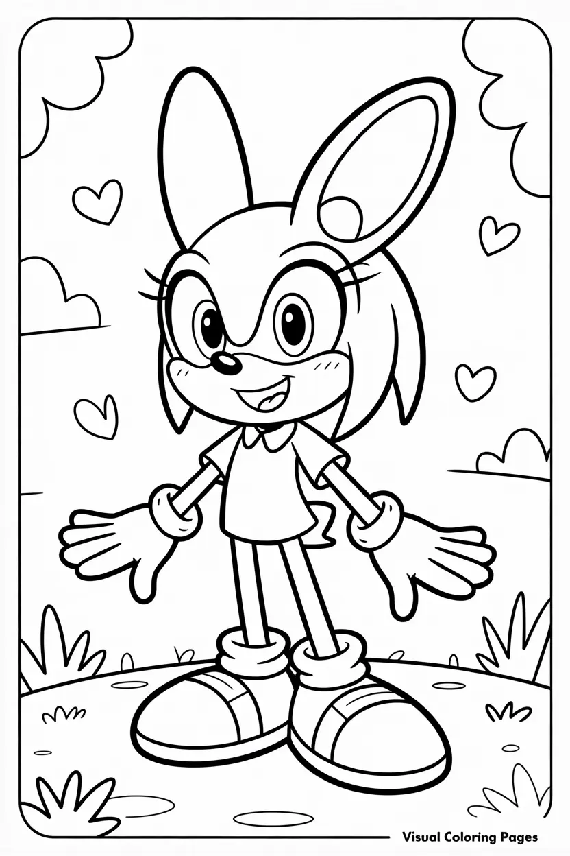 cream the rabbit in the desert coloring sheet