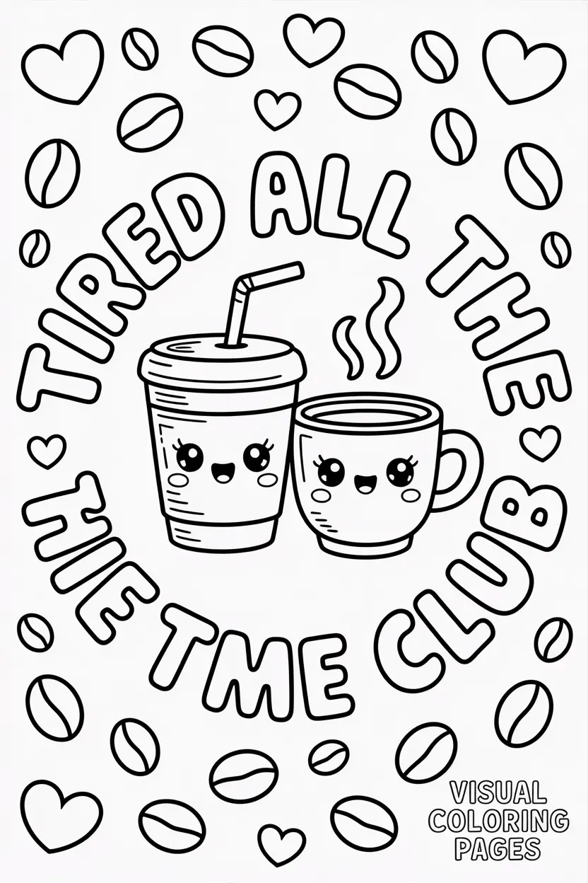 cute coffee cup next to cup of iced beverage