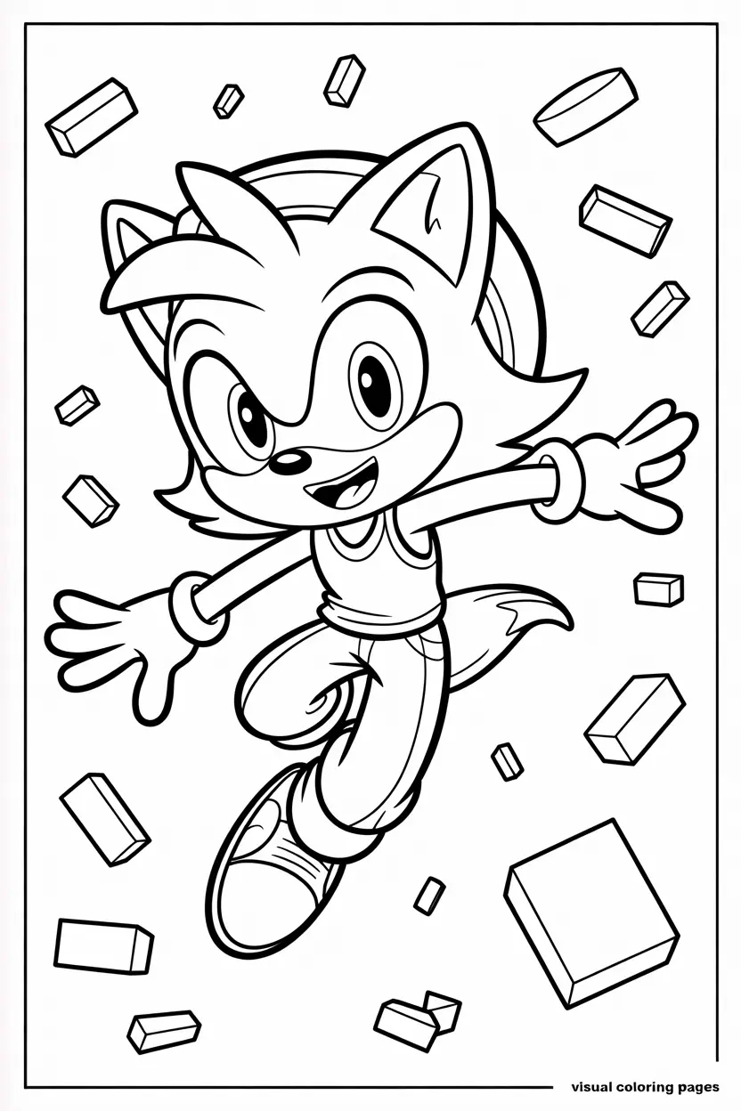 cute kawaii sonic coloring