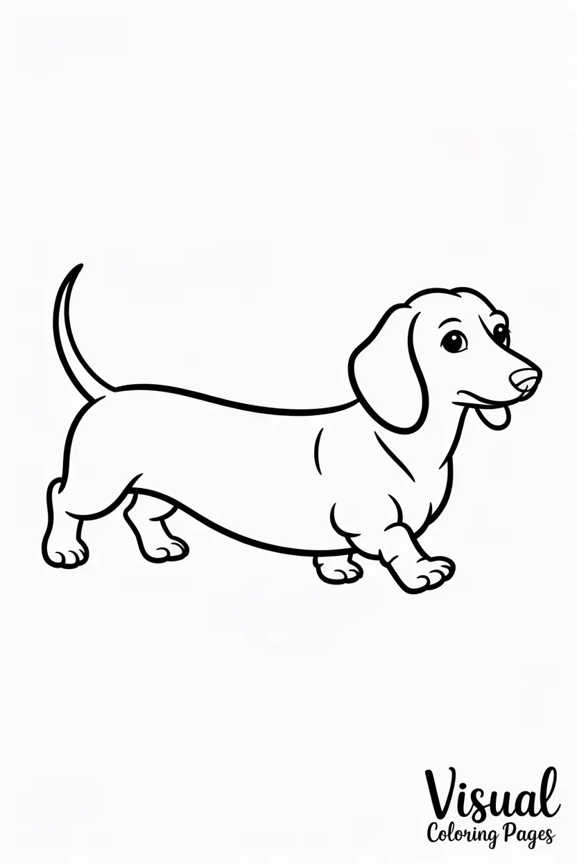 dachshund walking with long body