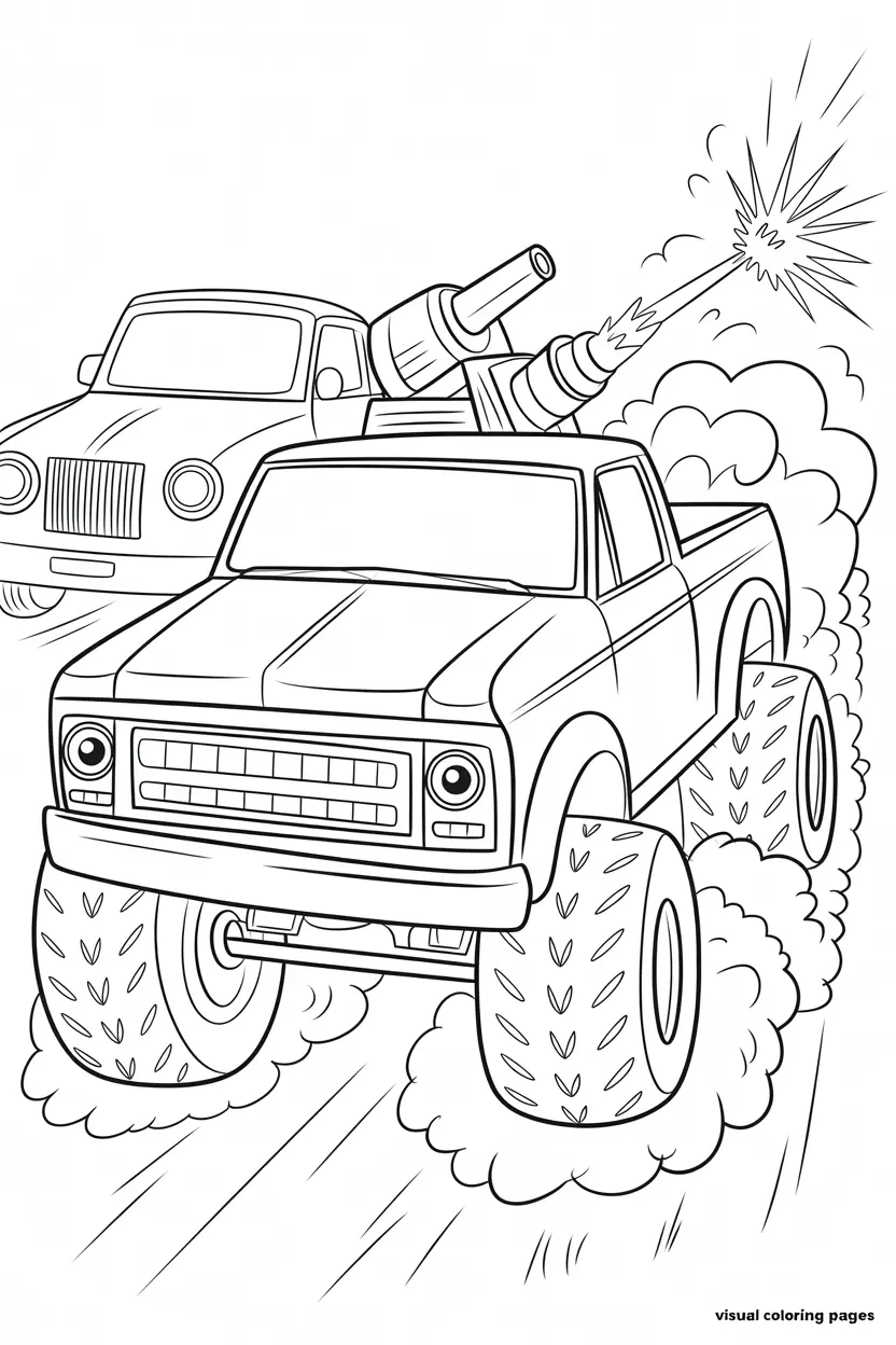 disney cars ivy monster truck coloring page