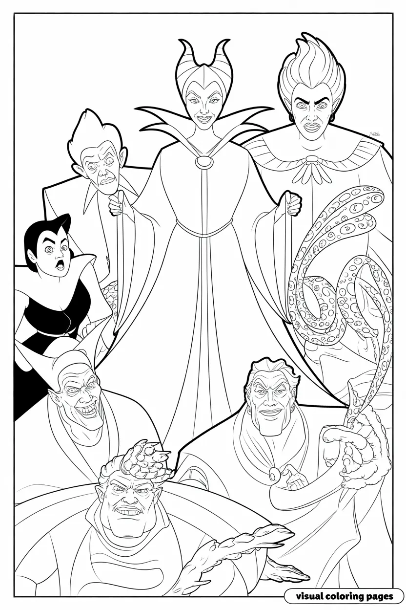 disney villains maleficent ursula gaston hades claude and shan yu