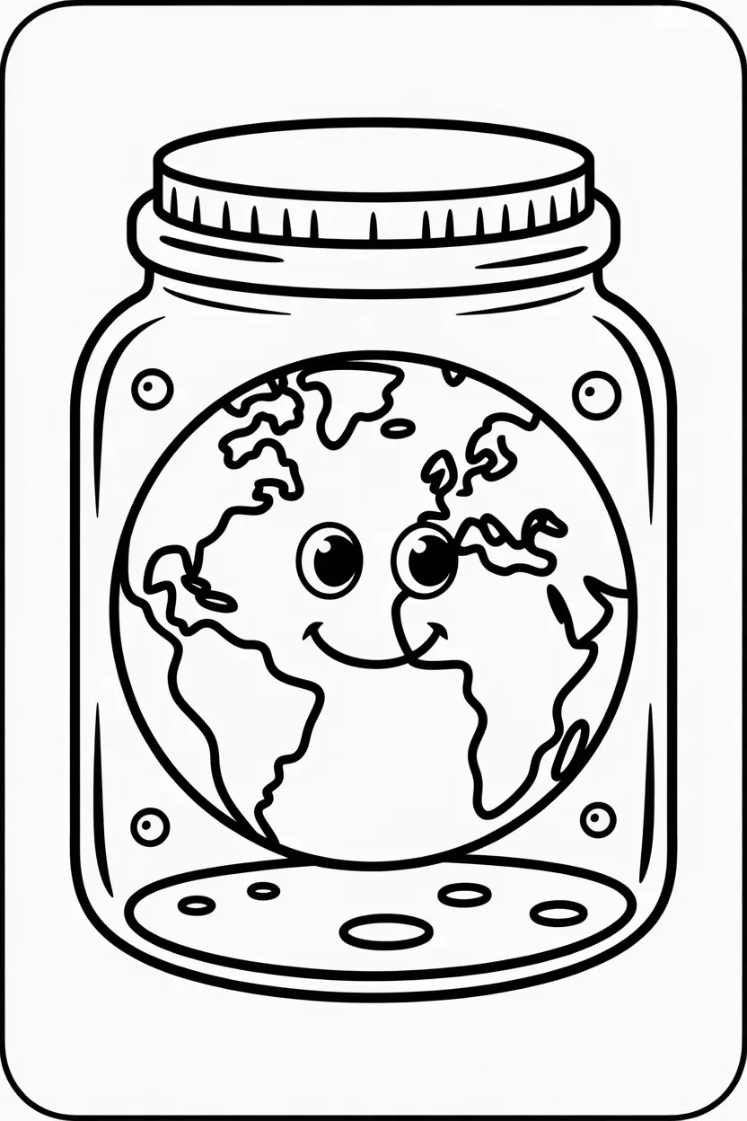 earth inside a jar like a treasure