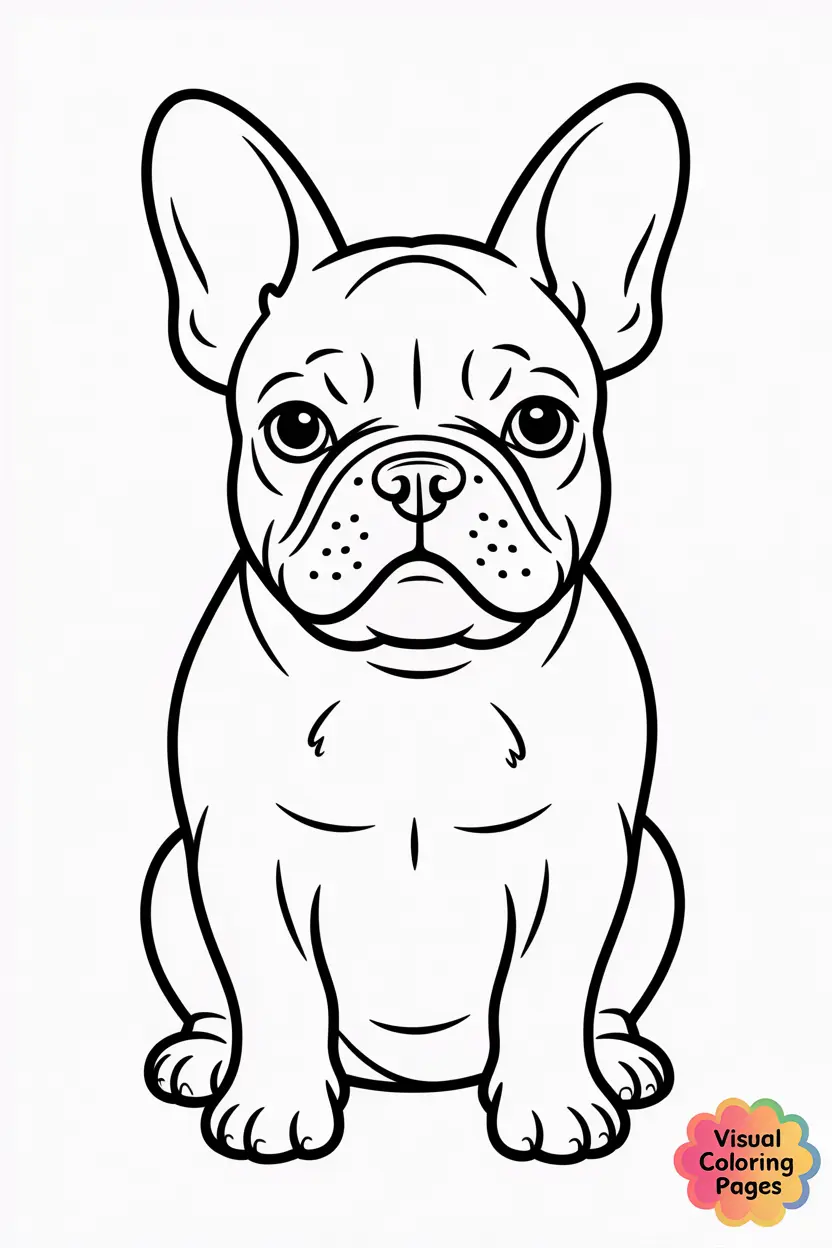 french bulldog sitting with big ears