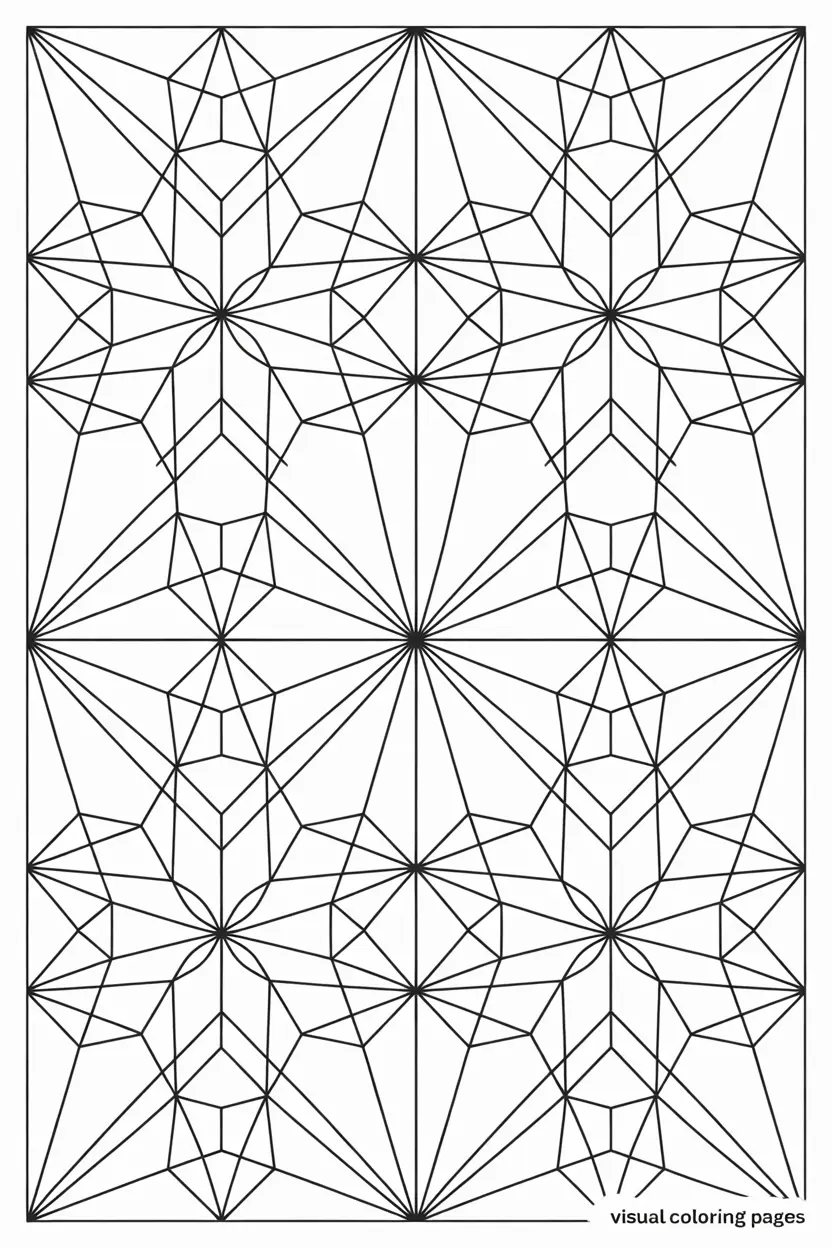 full page geometric triangle pattern coloring sheet