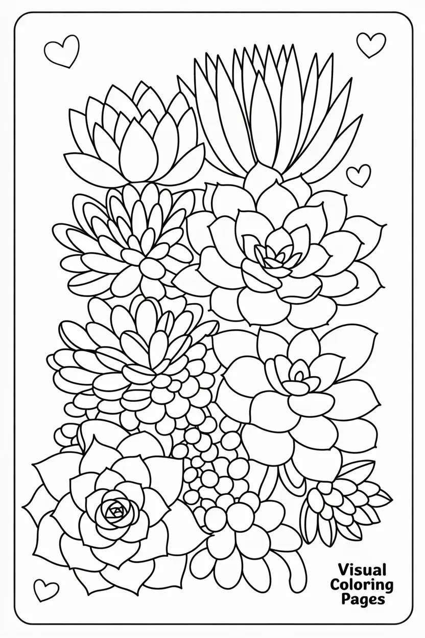 full page succulent variety