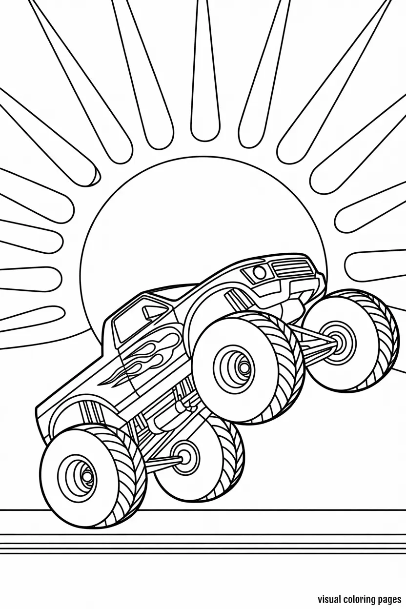 grave digger monster truck doing a wheelie