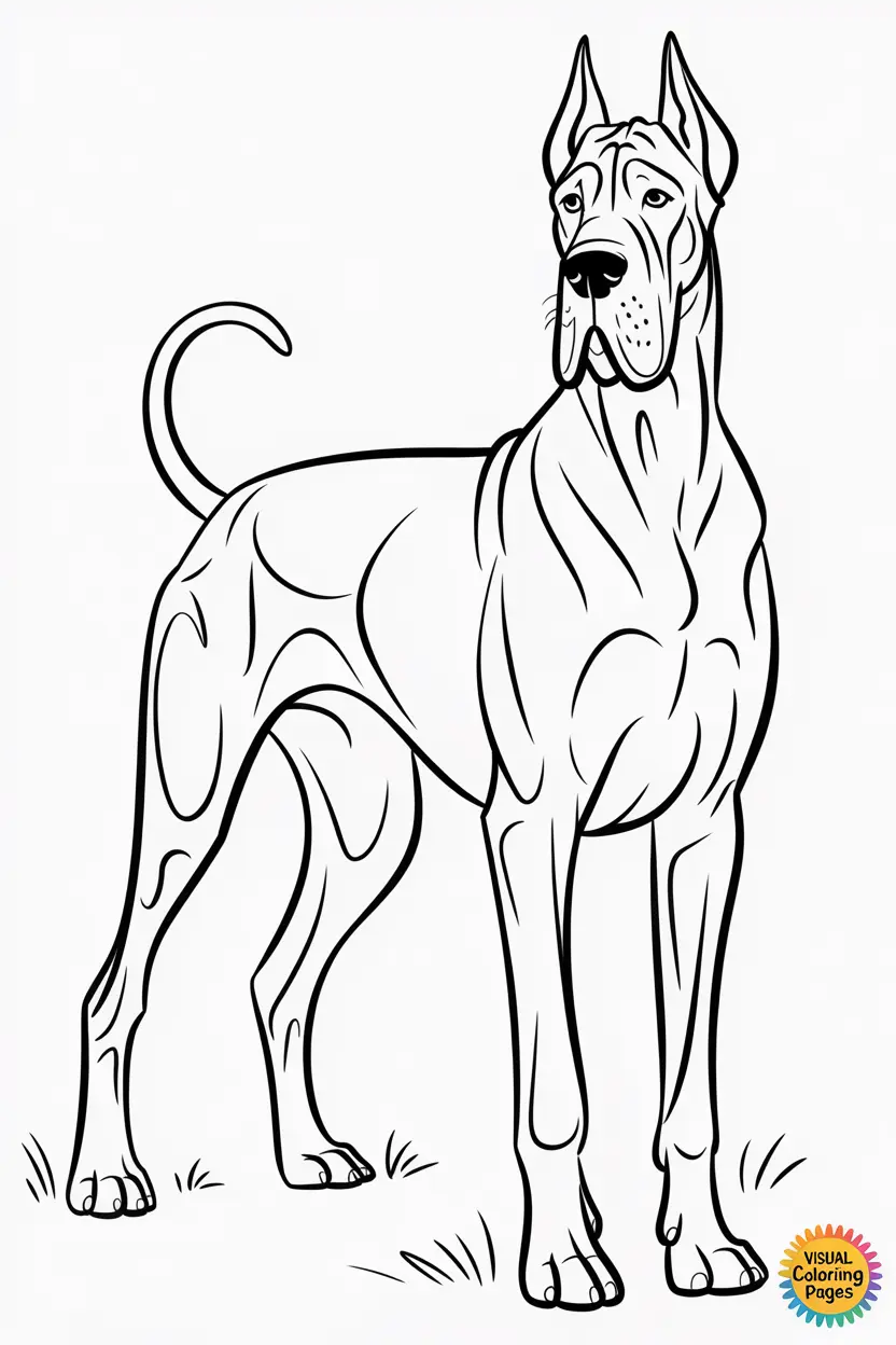 great dane standing tall