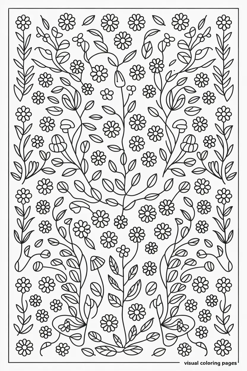 intricate hibiscus pattern