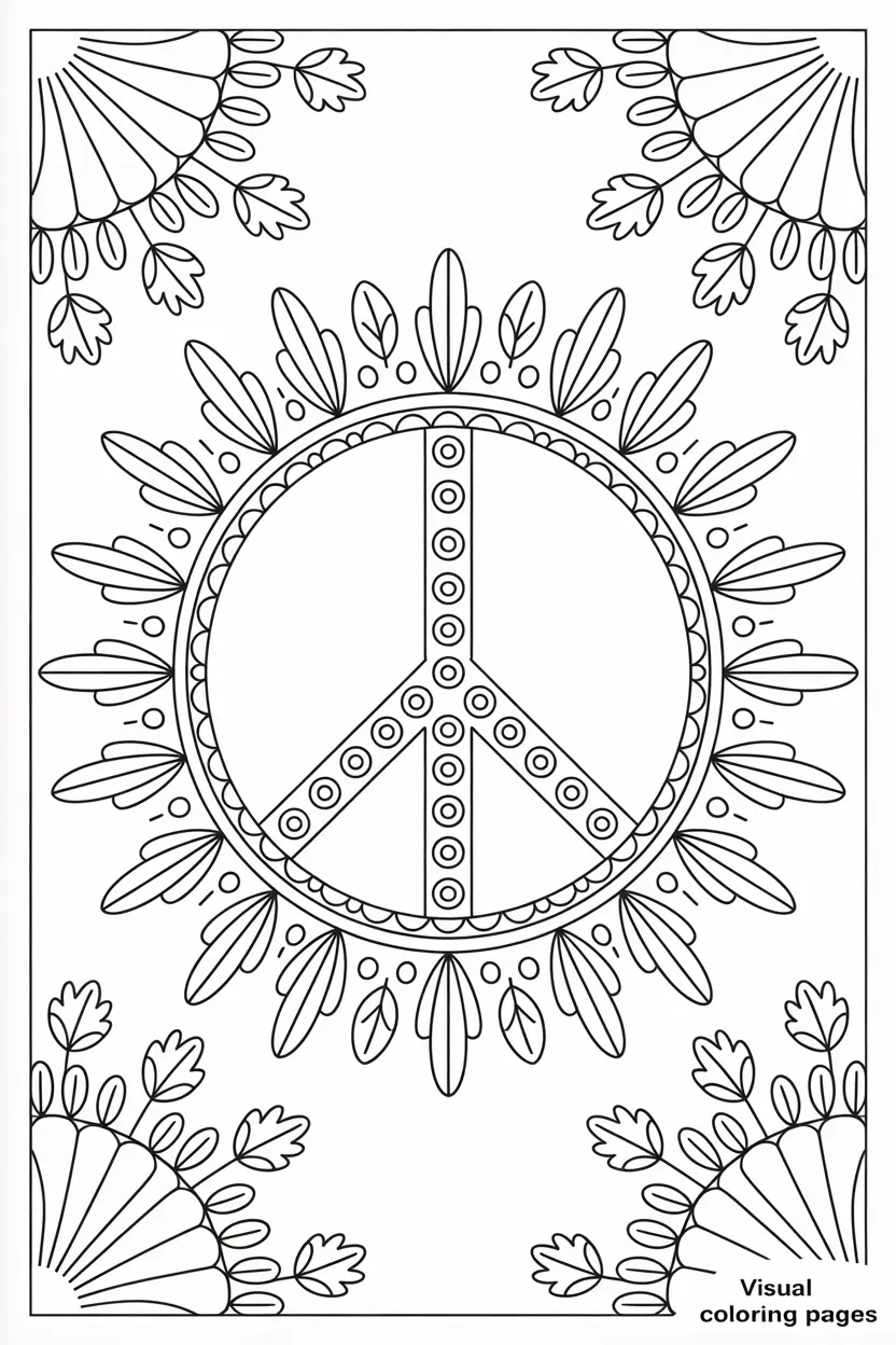 intricate peace symbol