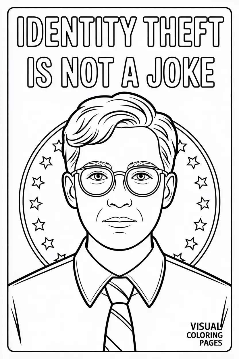jim halpert dressed up as dwight coloring sheet for kids