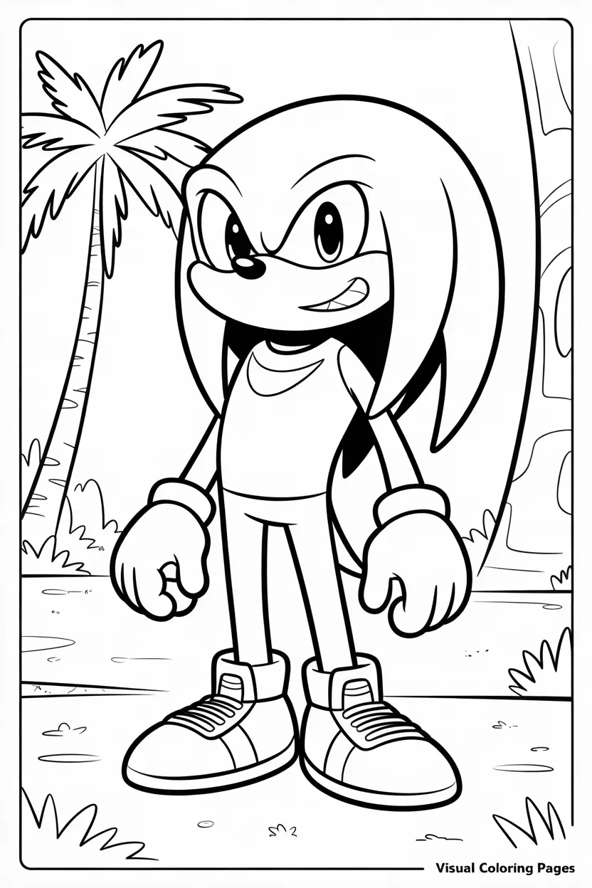 knuckles from sonic coloring sheet