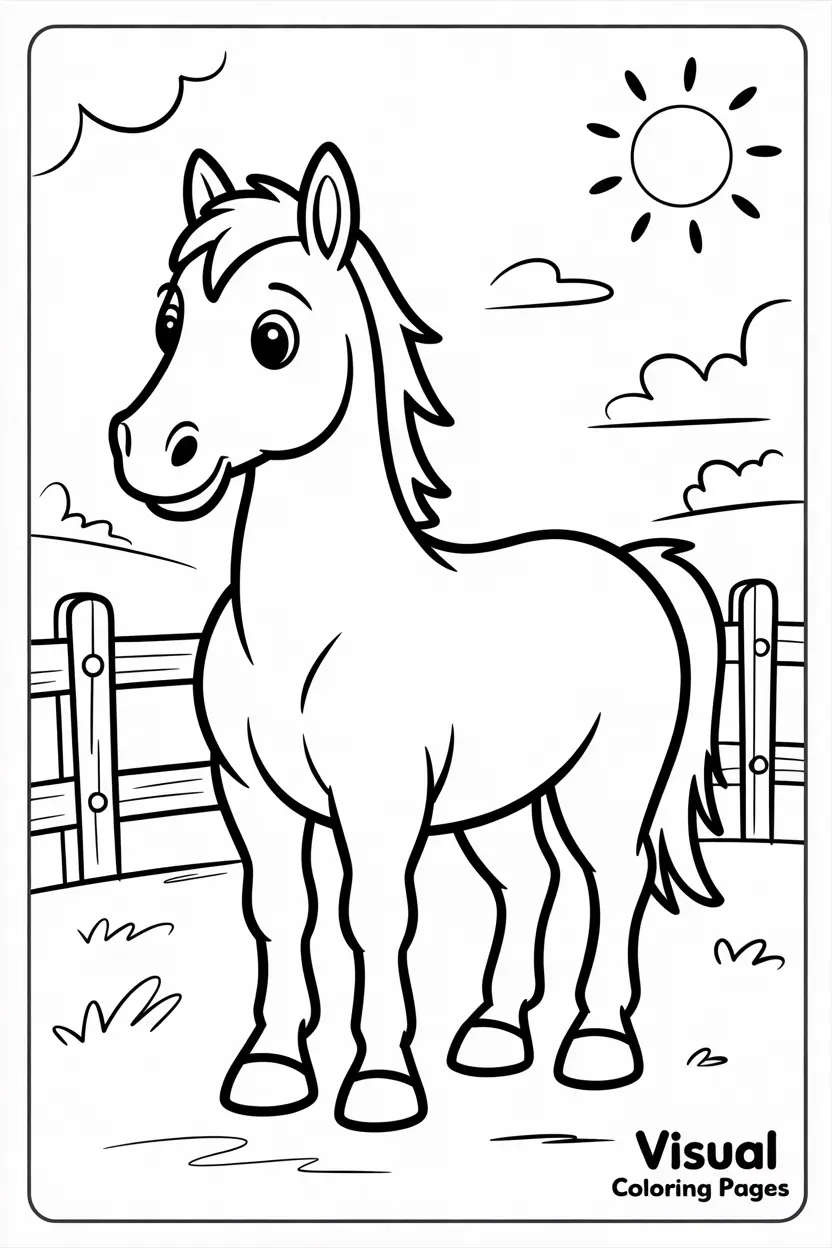 major tom in a farm coloring page