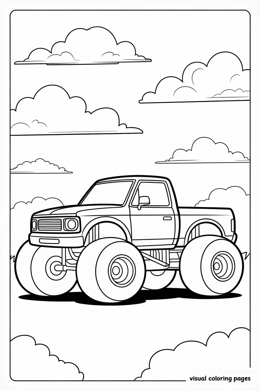 monster truck coloring pages
