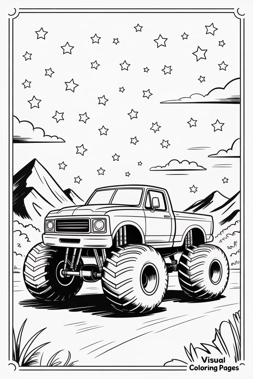monster truck jeep coloring picture