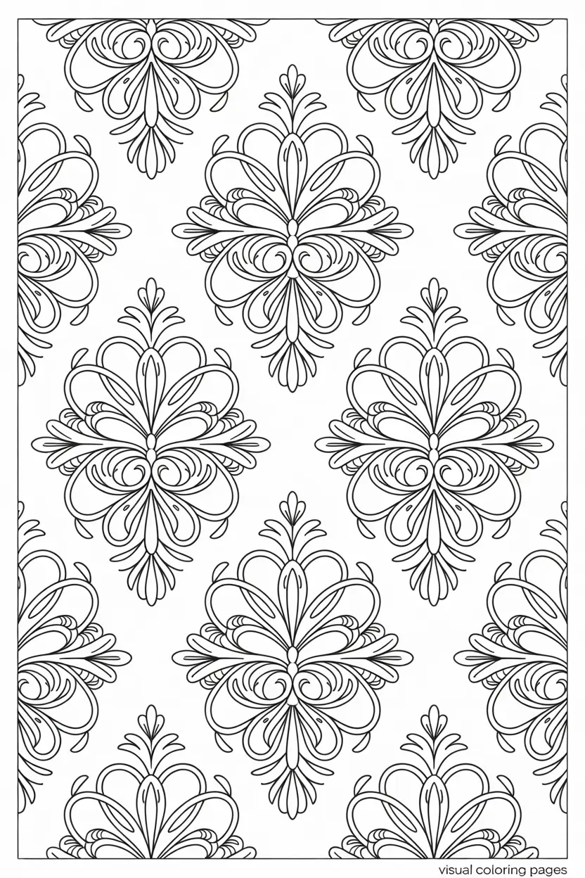 palm tree pattern coloring sheet
