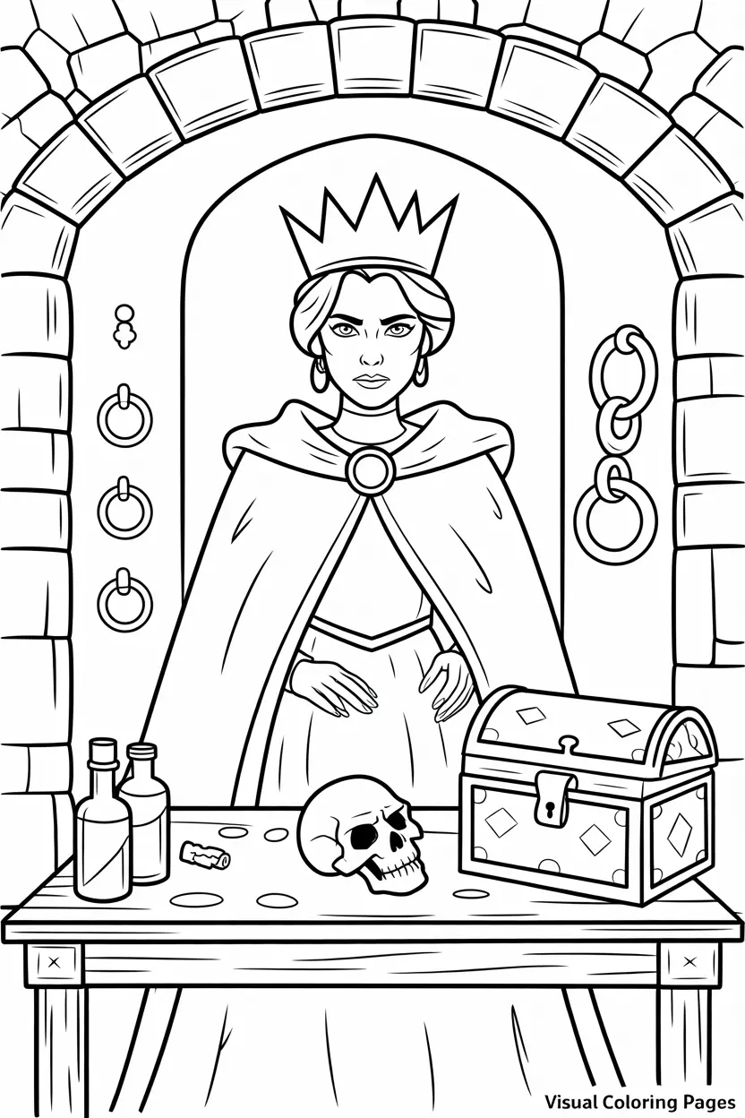 queen grimhilde holding goblet disney villain
