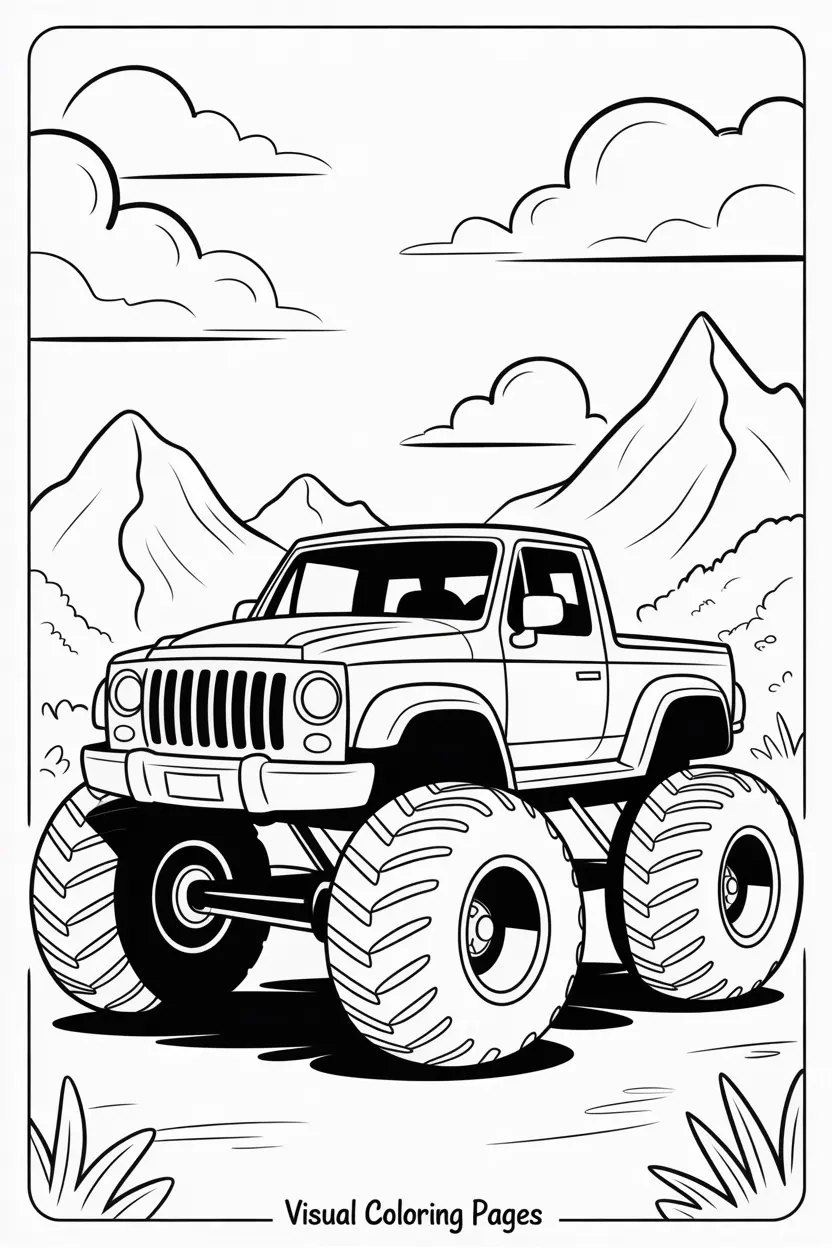 ram monster truck coloring page