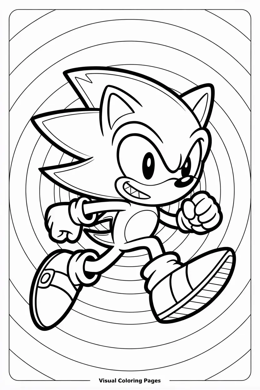 running sonic in video game
