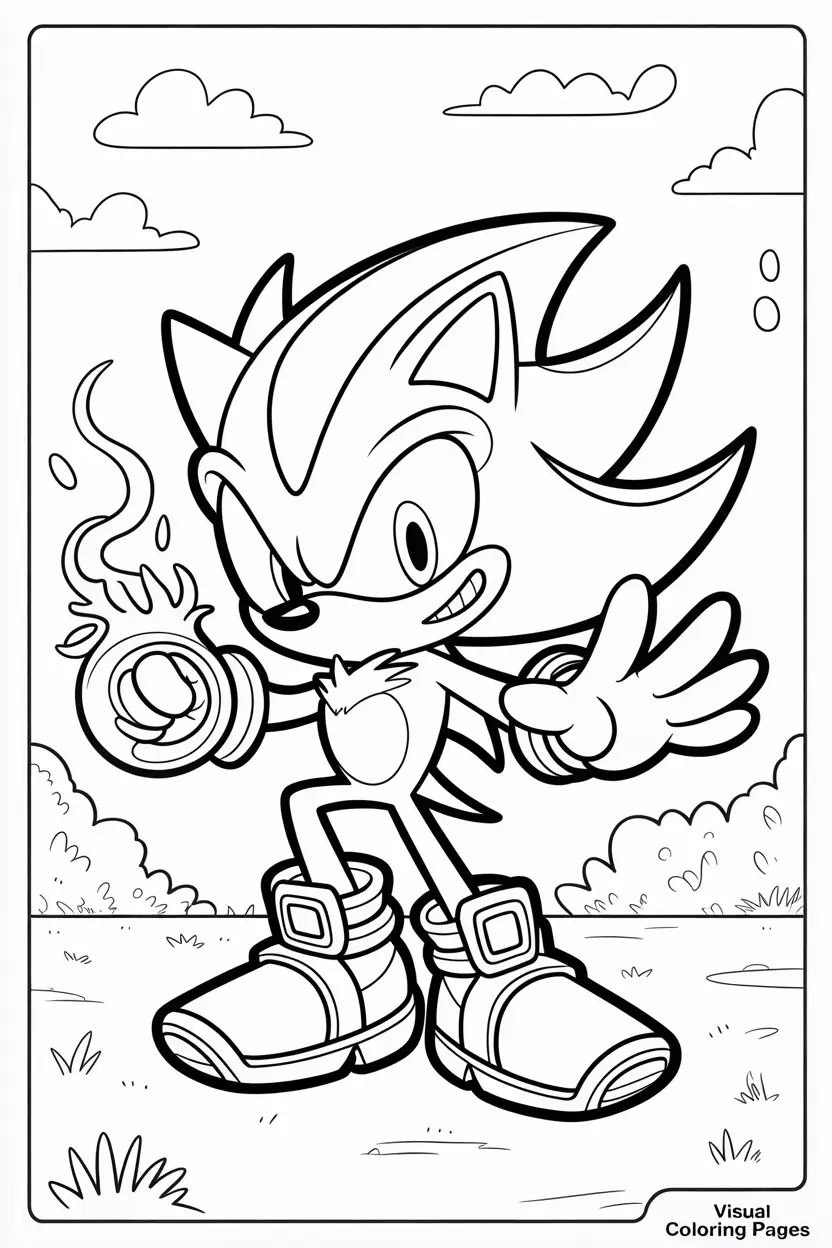 silver the hedgehog coloring sheet