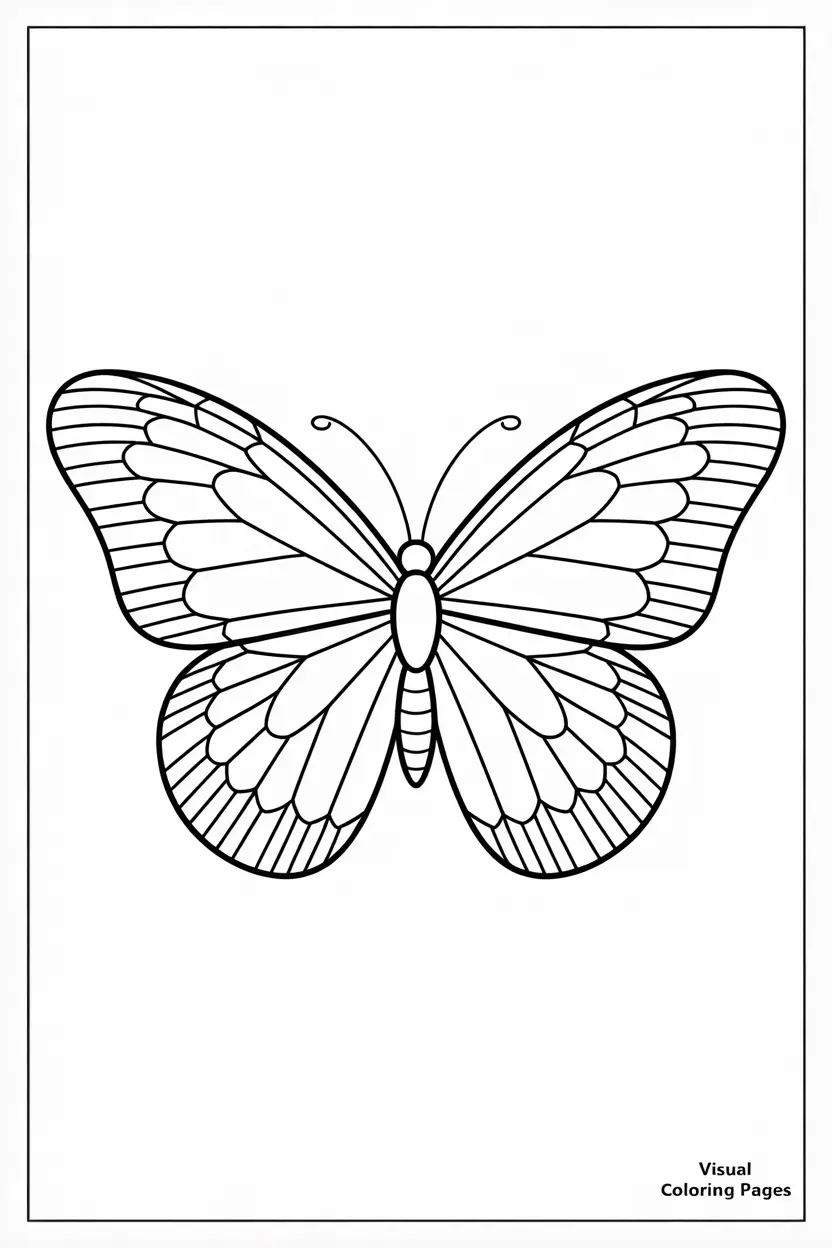 simple butterfly coloring page coloring sheet