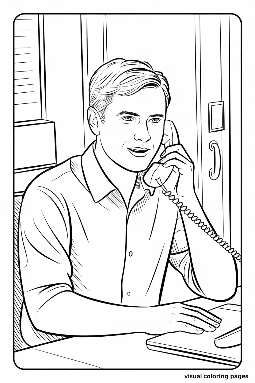 simple stanley hudson rolling his eyes coloring sheet