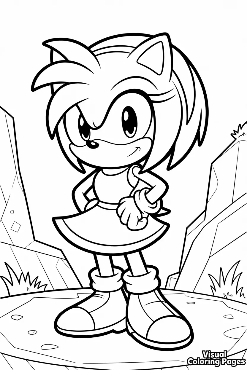 sonia the hedgehog coloring sheet