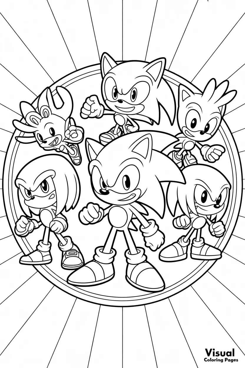 sonic and friends coloring pages