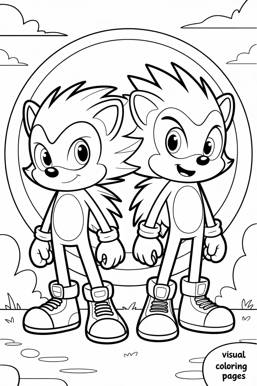 sonic and knuckles coloring sheet