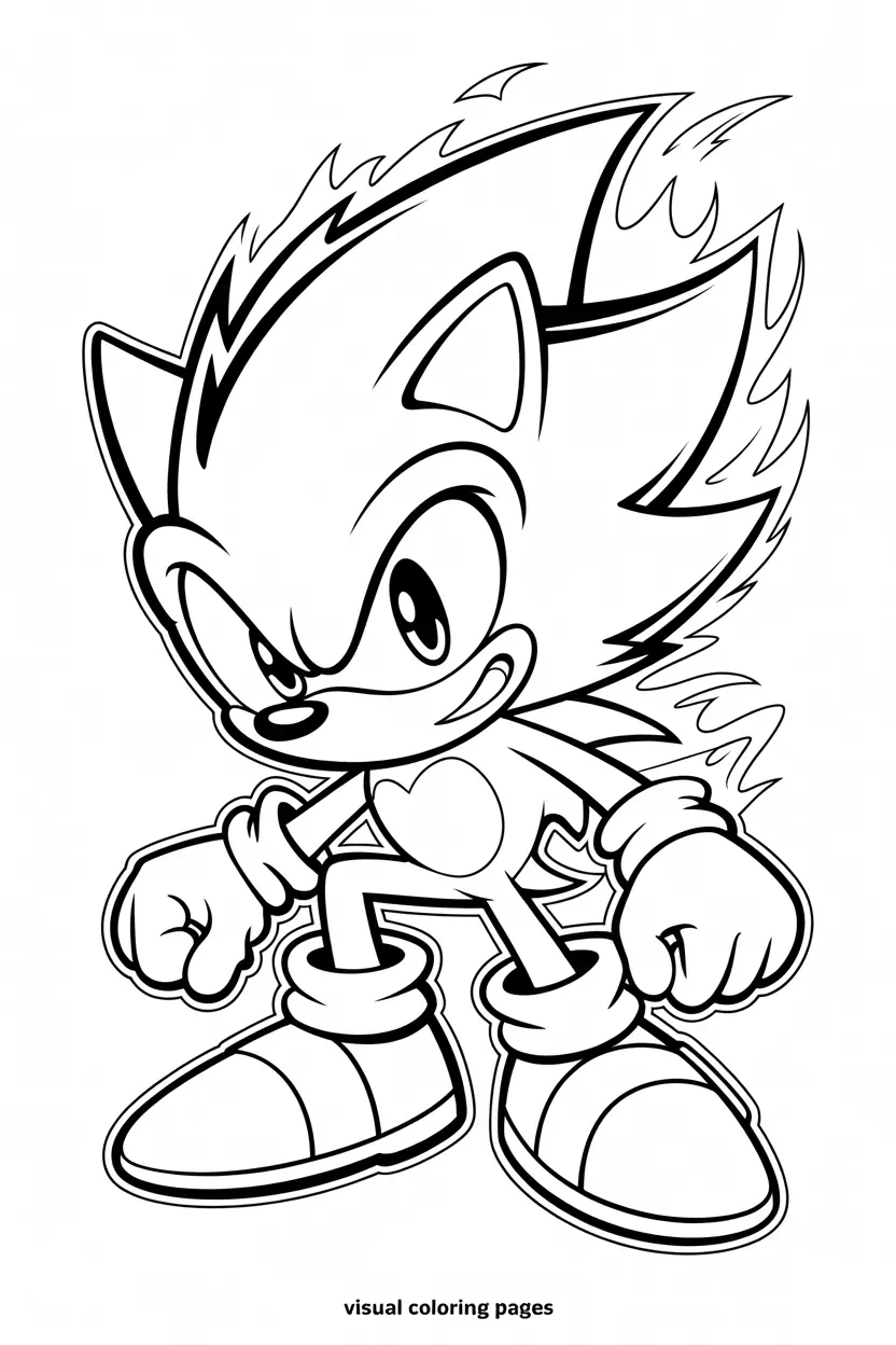 sonic in a stylish dashing pose