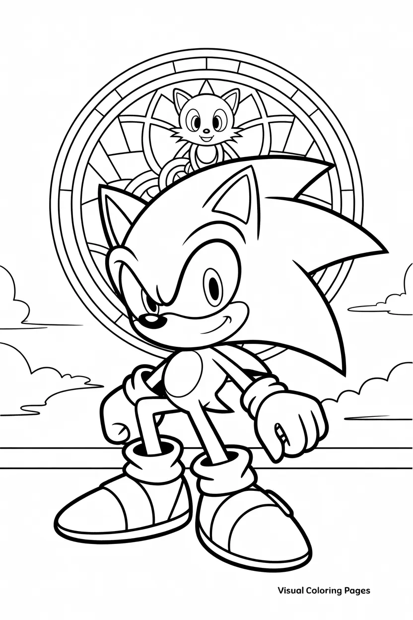 sonic pages sheet for coloring