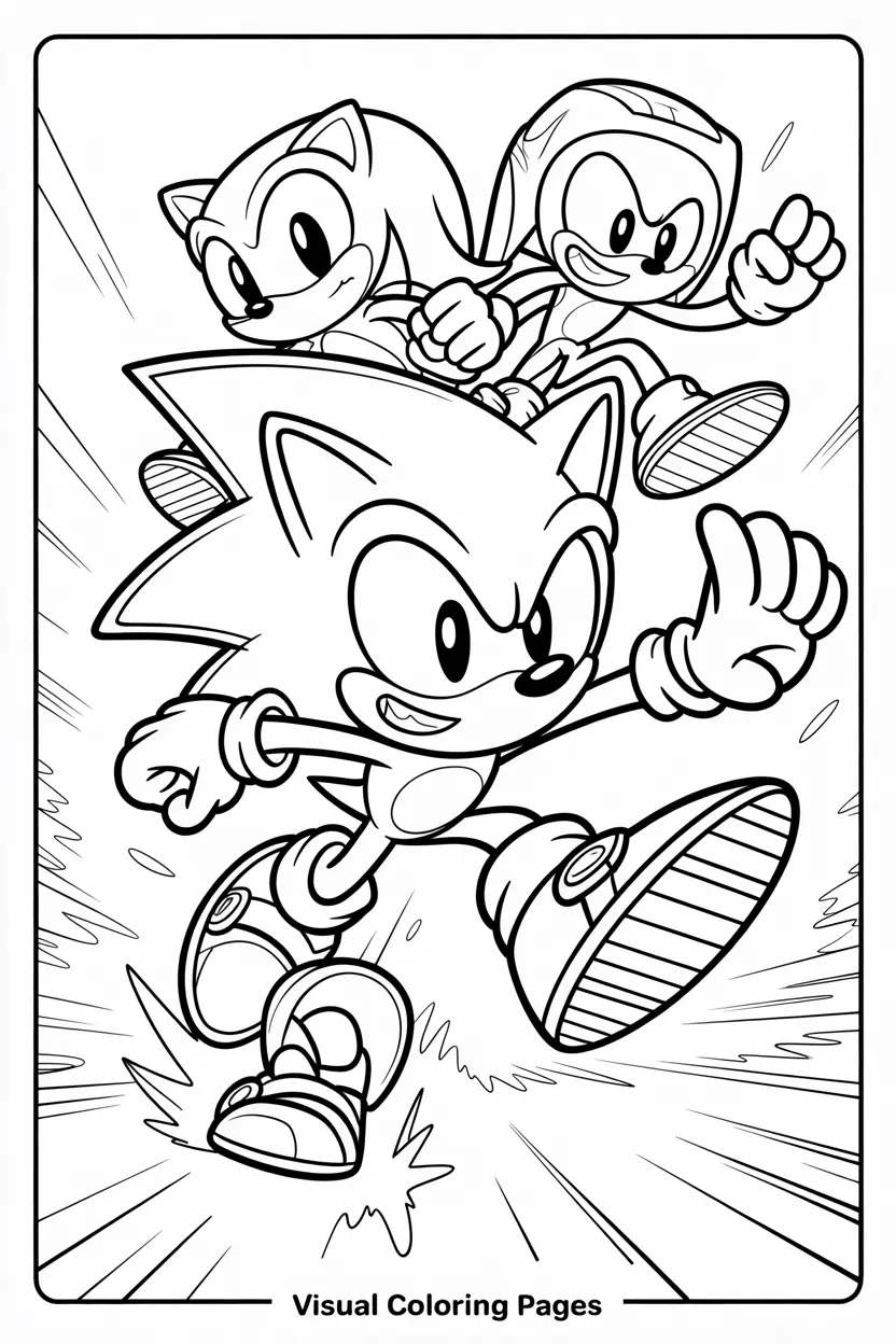 sonic poster with friends