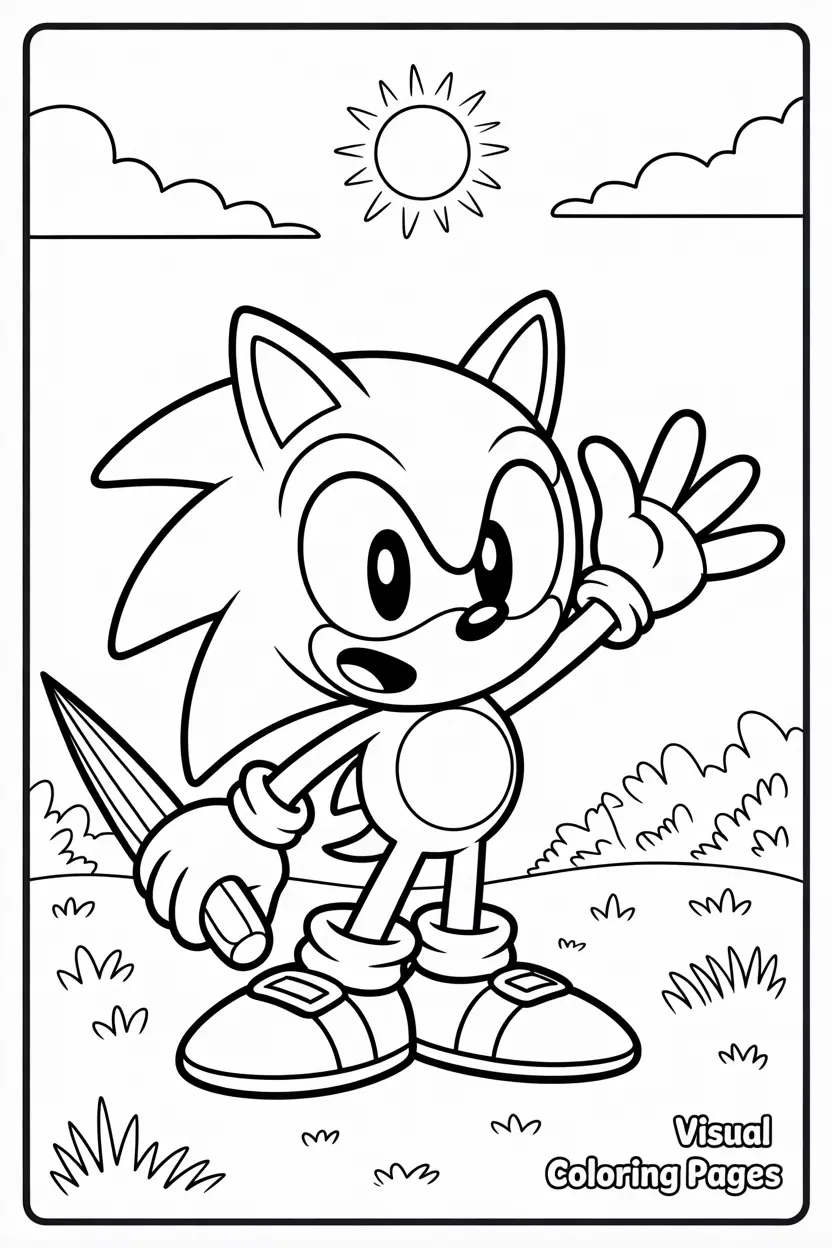 sonic wave the hand in sunny weather