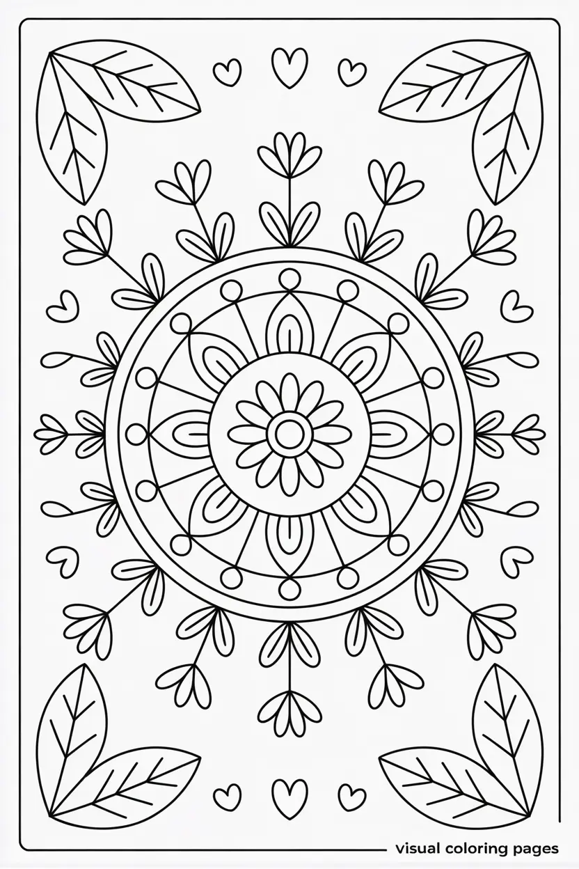 succulent flower mandala coloring page