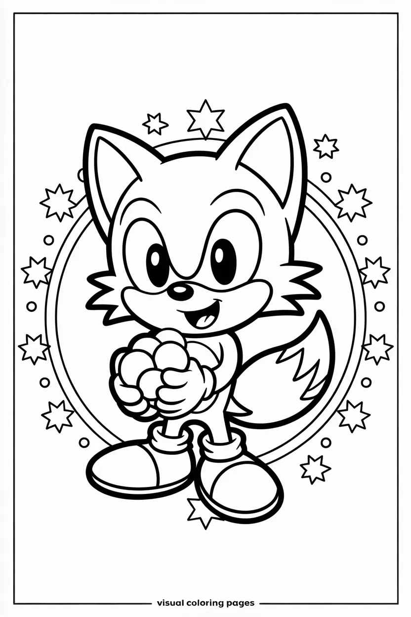 tails from sonic coloring sheet