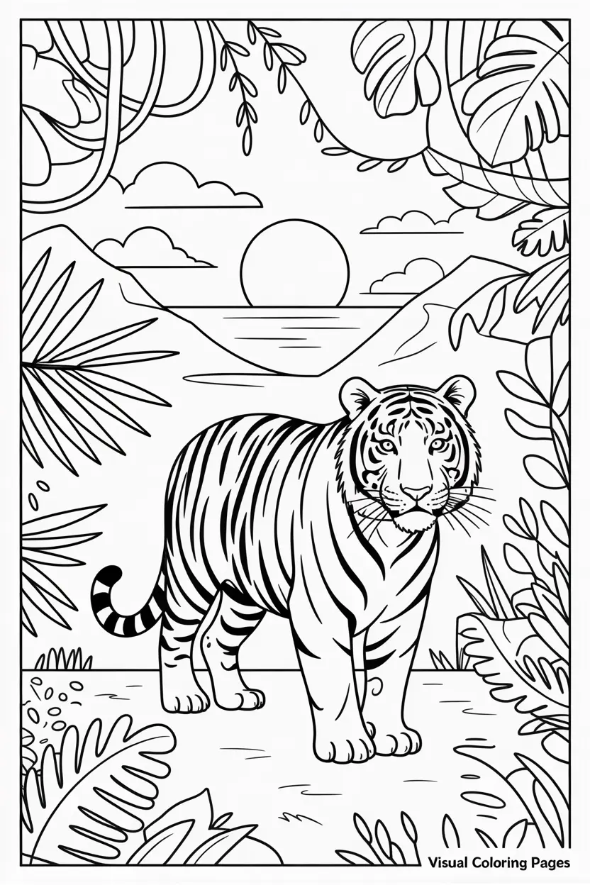 the jungle book rajah coloring sheet for kids