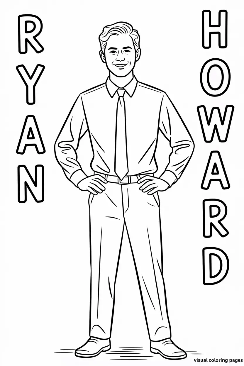 the office temp ryan howard coloring page