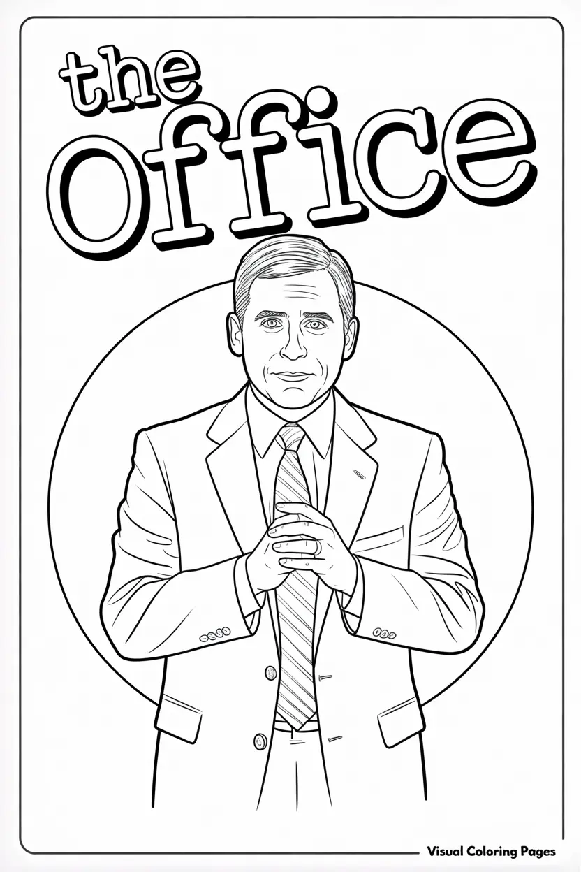 the office poster of michael scott coloring page for kids