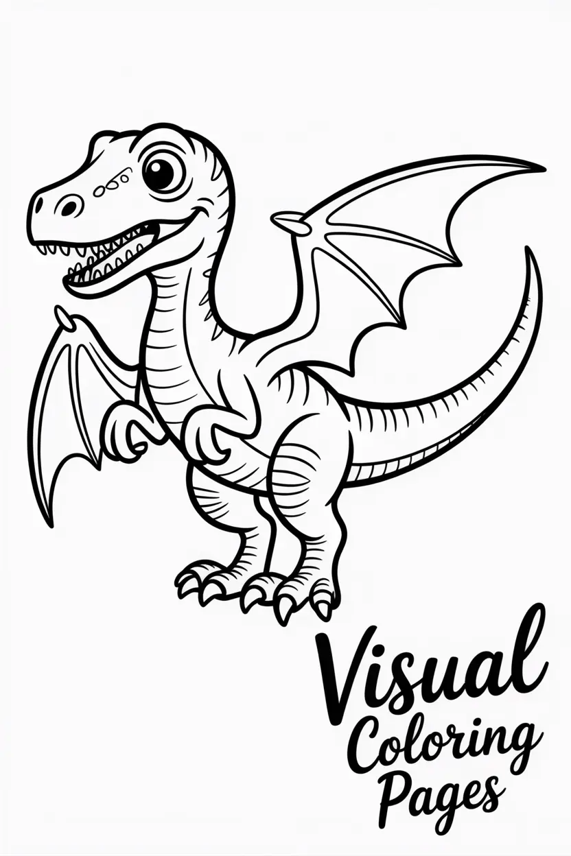 velociraptor with tiny wings pretending to fly