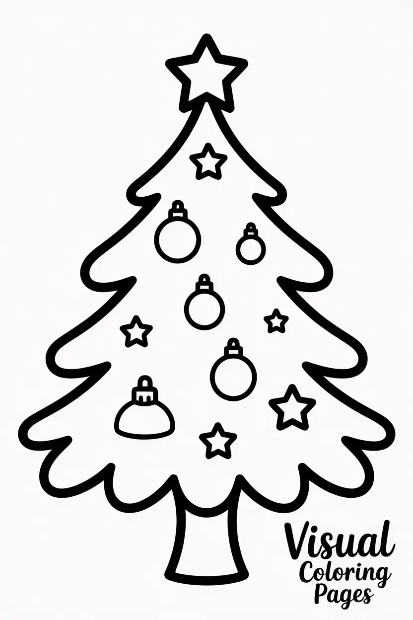 a simple christmas tree with onl