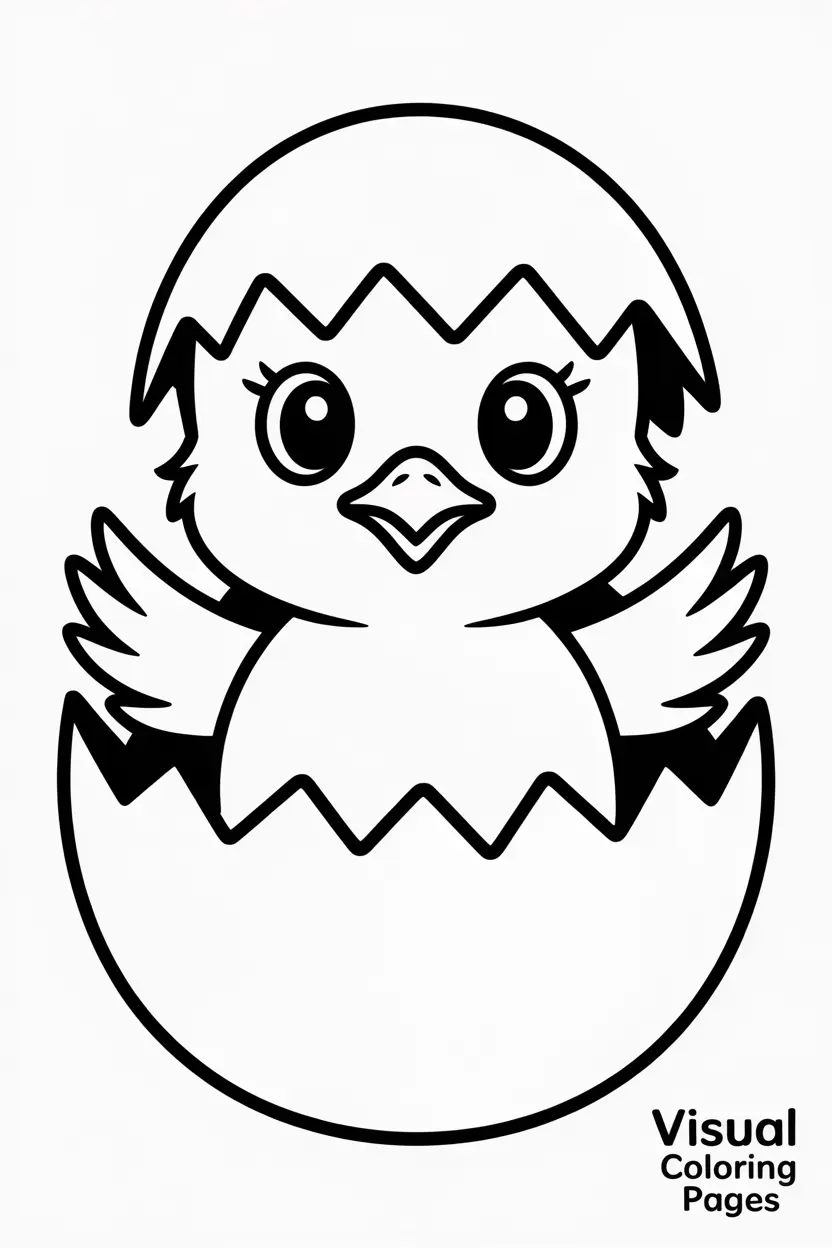 baby chick popping out of a cracked egg