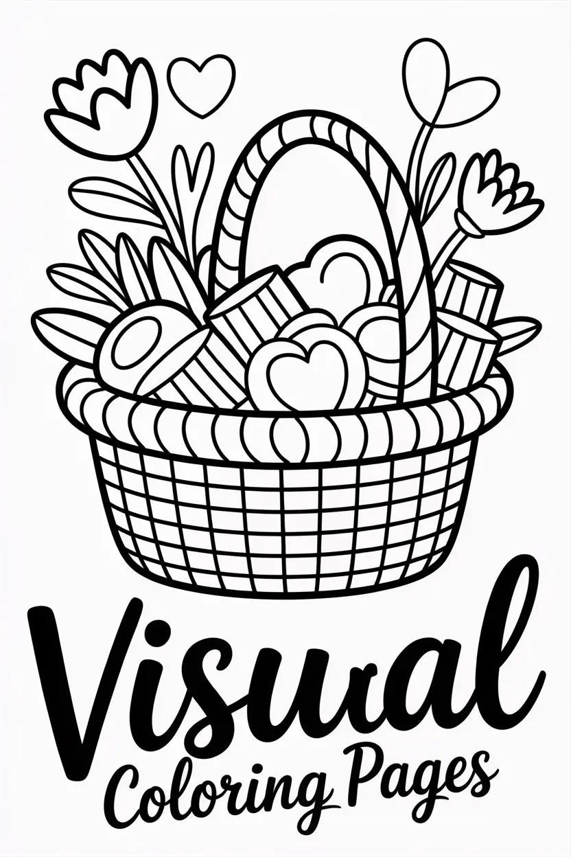 basket full of valentines chocolates and flowers