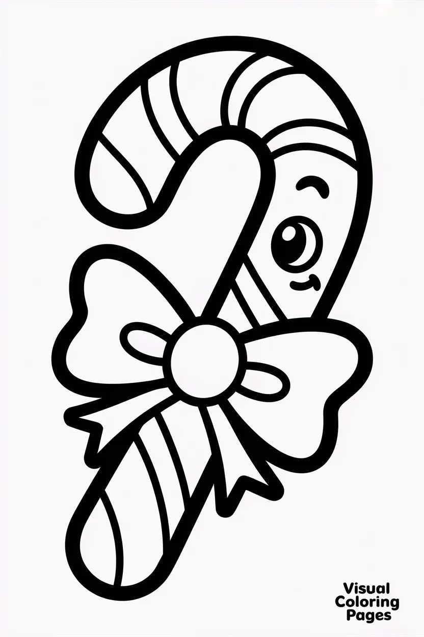 candy canewithbow