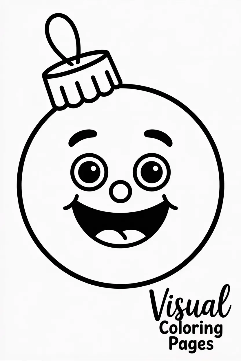 christmas ornament with a happy face