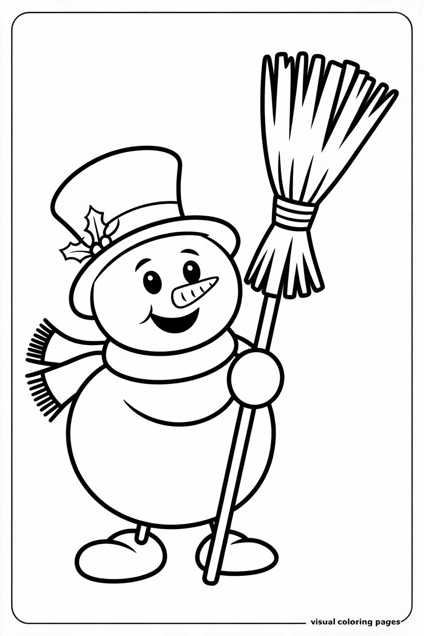 coloring sheet of frosty the snowman