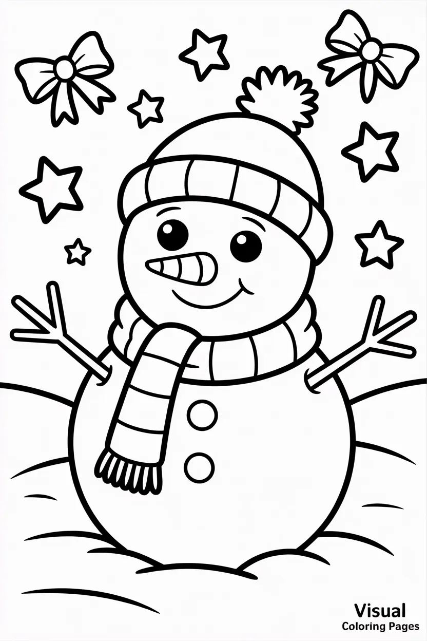 cute baby snowman coloring page