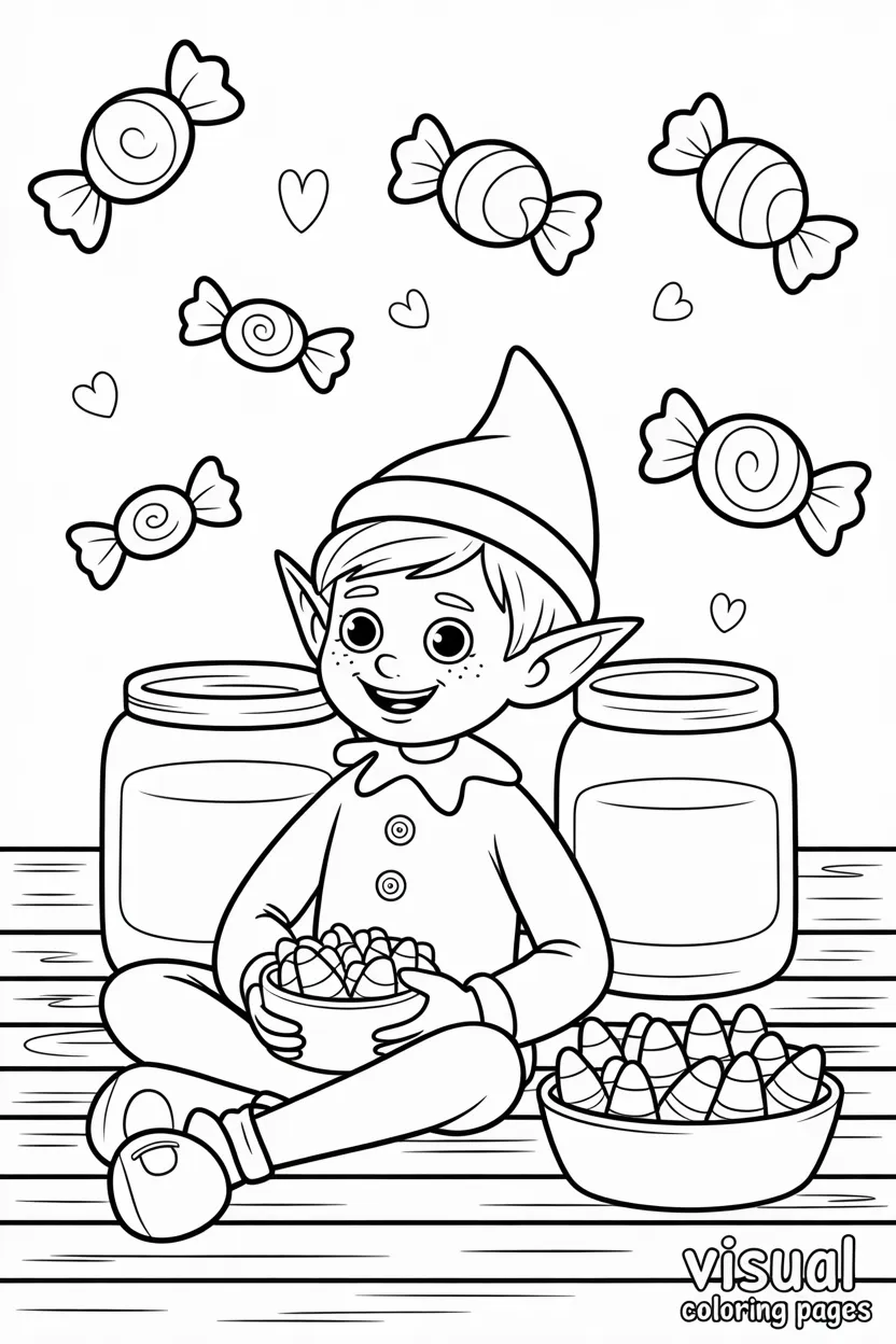 cute elf on the shelf eating ice cream