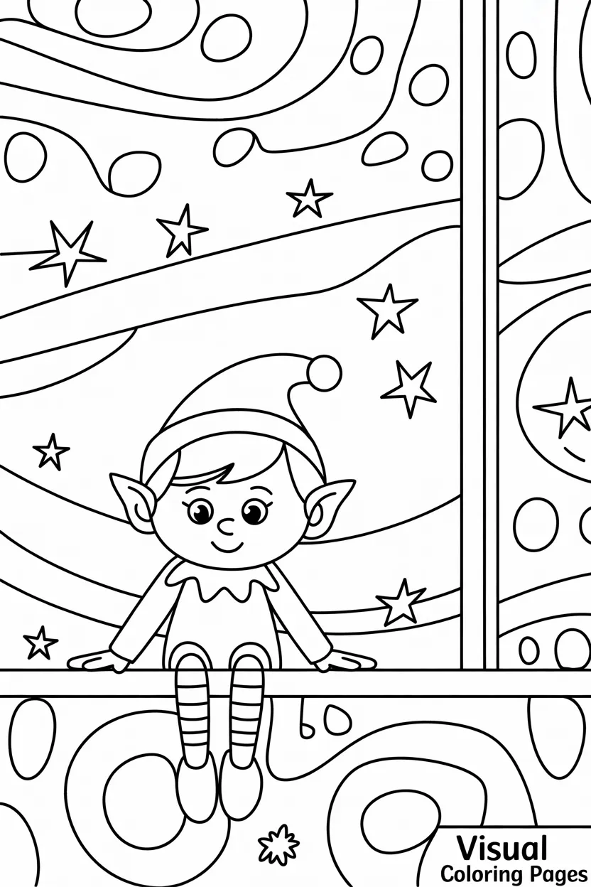 elf on the shelf with christmas ornaments