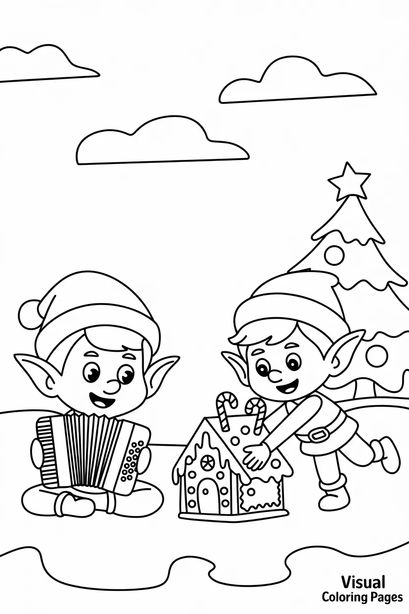 elf on the shelf with christmas tree